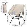 Outdoor Folding Chair Small Portable Beach Seat Camping Chair With Side Pocket For Picnic Hiking Fishing Poolside Garden