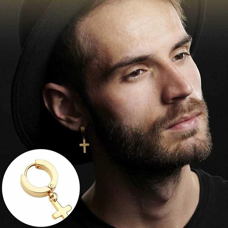 European and American high-end stainless steel stud earrings, ear buckle set, fashion trend, versatile earrings, personalized design