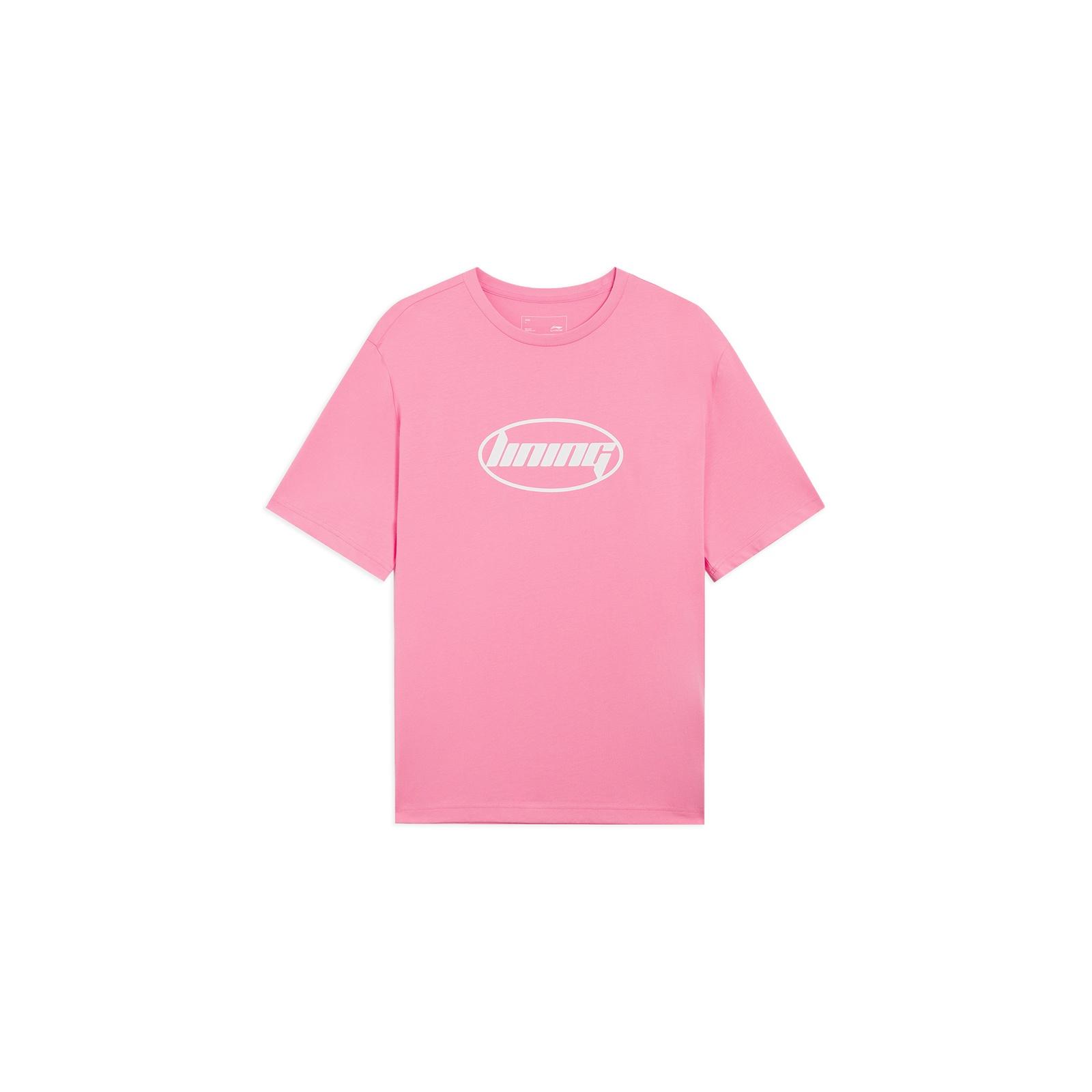 Li-Ning Fashion Logo T-shirt  Pink White  Men s AHSSA33-13 XL