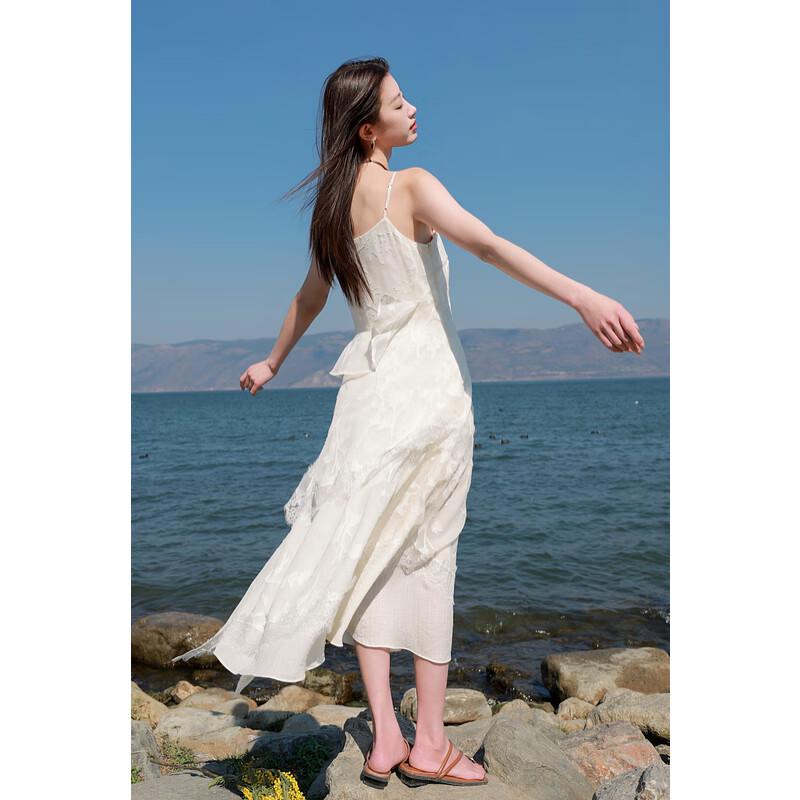 Sancai Plus Size V-Neck Lace Maxi Slip Dress