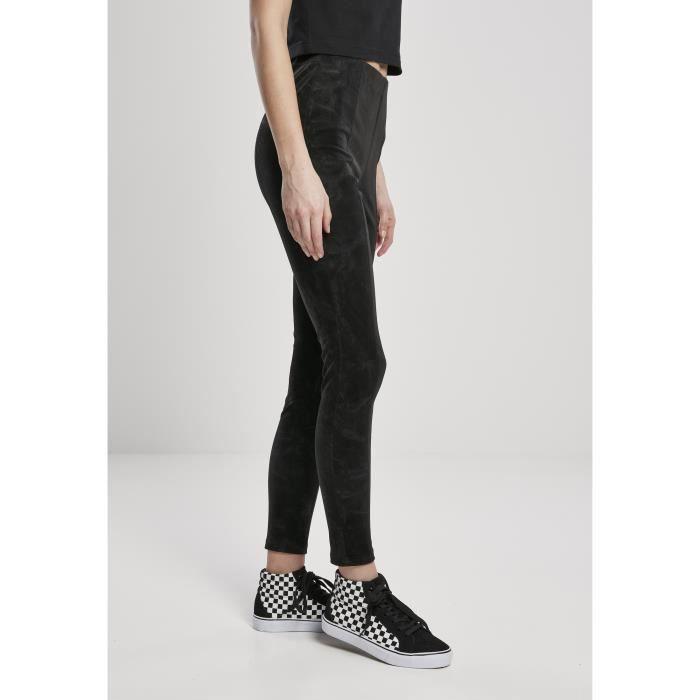 Pantalon Femme - Urban Classics - Washed Faux Leather - Noir