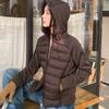 Light and Thin Ribs Cotton Clothes for Women's New Jackets, Age-reducing, Slim-fitting, Versatile Hooded Short Splicing Cotton-padded Clothes F
