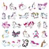 50 Adorable Rainbow Unicorn Stickers for Suitcases, Water Bottles, Laptops & Cars - Waterproof & Cute Cartoon Designs