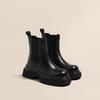 Leather Cigarette Boots Women's 2025 New British Style Platform Women's Boots Single Boots Chelsea Boots Black Martin Boots Short Boots