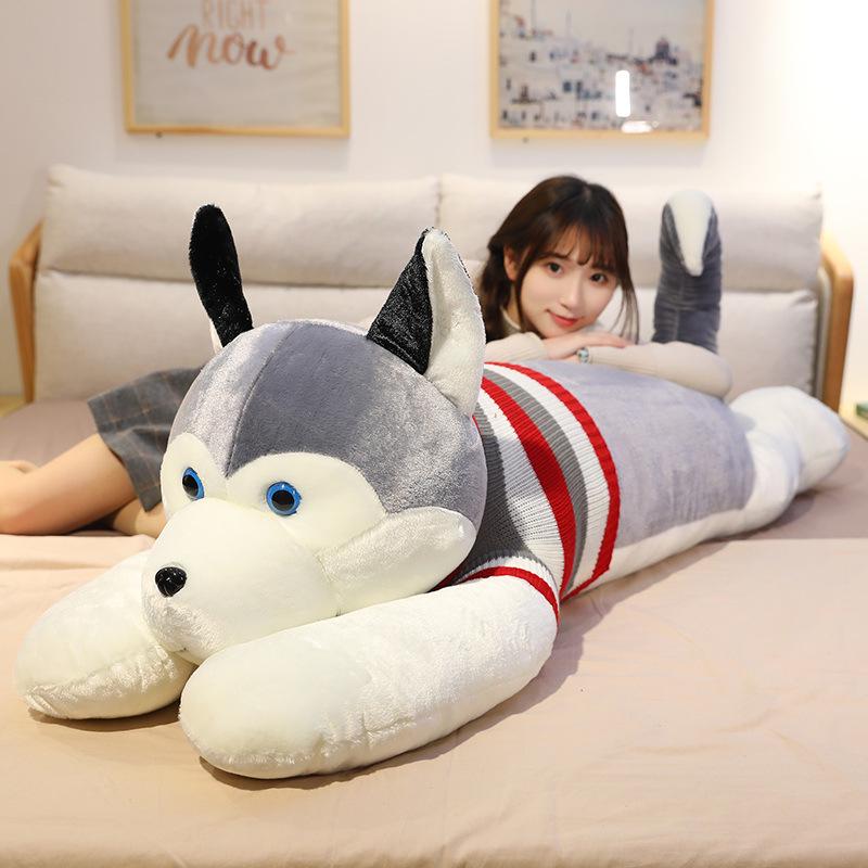 Adorable Large Husky Plush Pillow – Perfect for Bedtime & Gifts