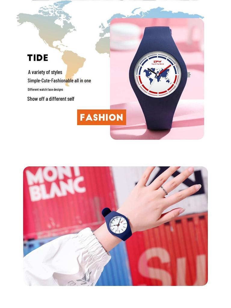 Orologio da polso al quarzo versatile da donna con cinturino in silicone - Ideale per ragazze, studenti, coppie e influencer di TikTok