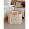 Rose Flower Storage Basket With Cotton Material And Foldable Design For Home Organization