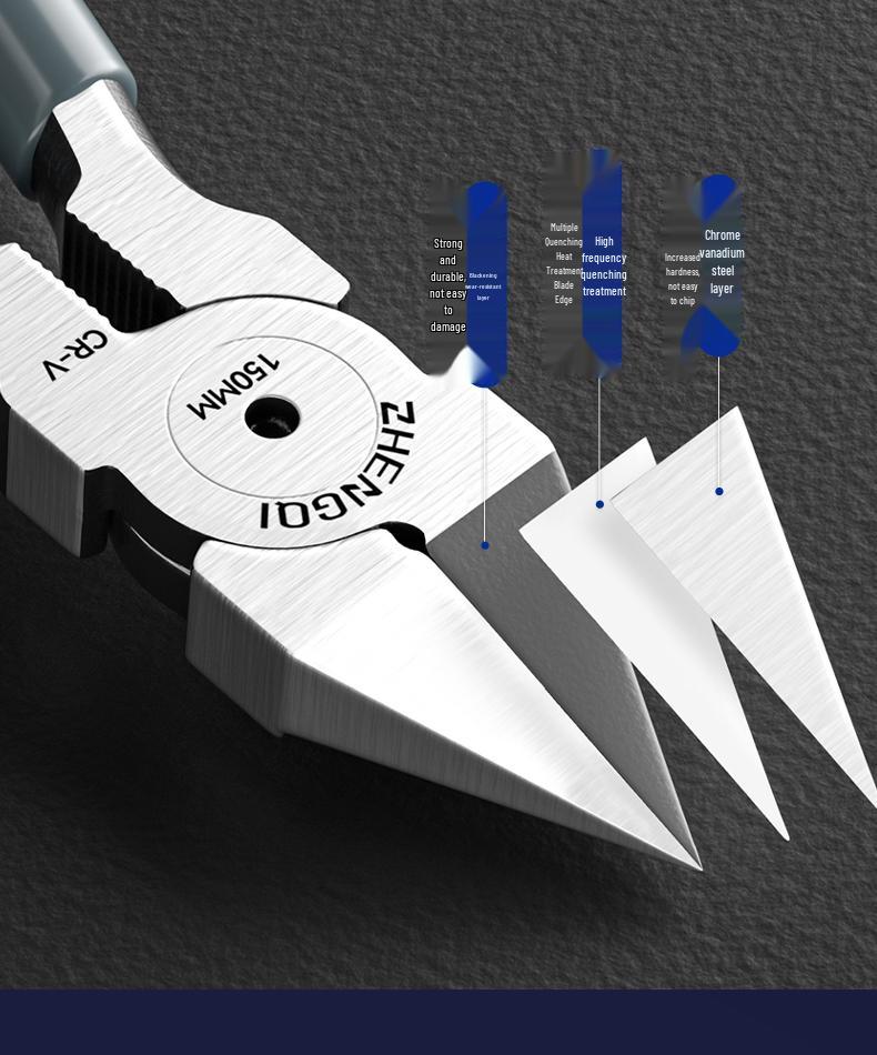 Industrial Grade Super Hard Diagonal Pliers - Electronic/Electrician Side Cutters