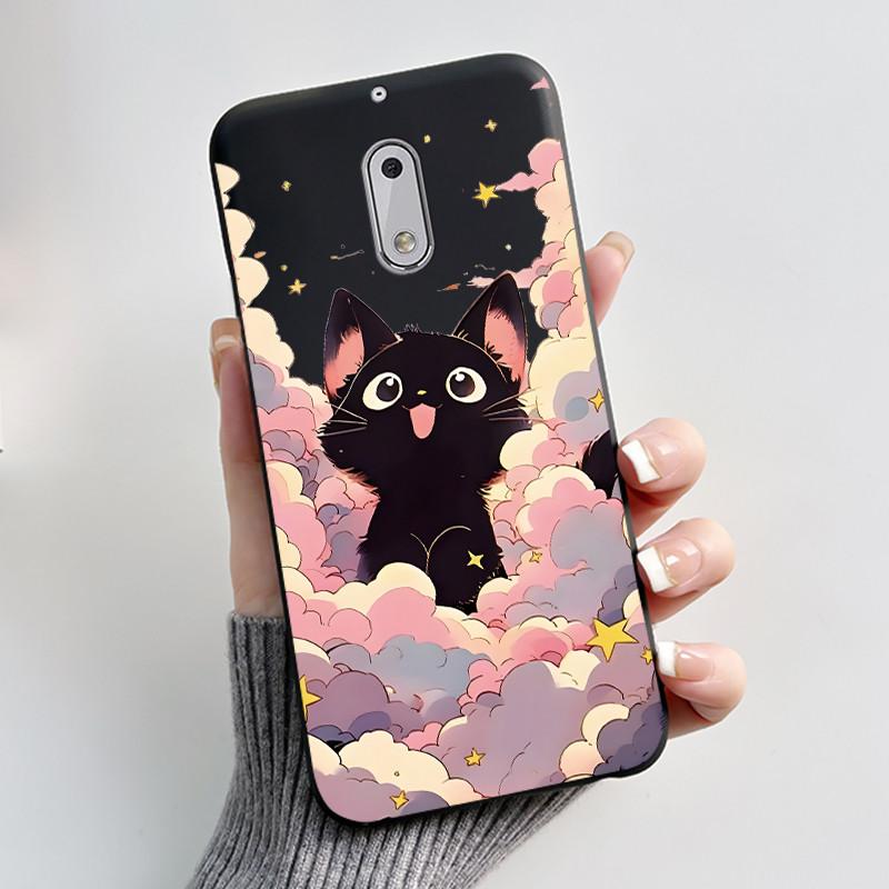 For Nokia 6 New Fashionable Simple Black Phone Case For Nokia 6.1 Plus/Nokia X6 Soft Anti-Scratch Bumper Cute Rabbit Lamp Shell