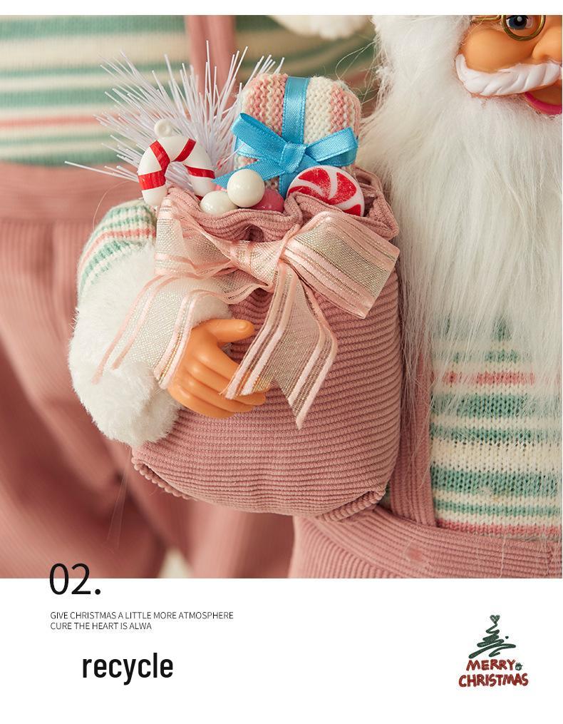 Pink Teddy Bear Santa Claus Christmas Ornaments & Figurines - Festive Home Decor Gifts