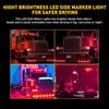 4X Red Lamp Light 6LED Truck Trailer Clearance Marker Side Lights 12V Waterproof