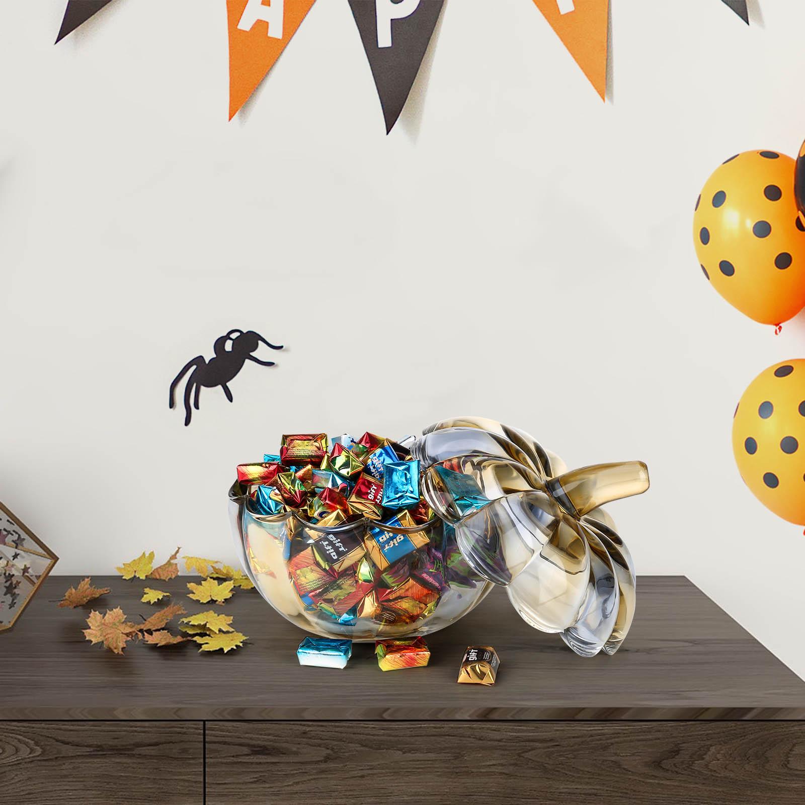 

Tooarts Стеклянная банка с тыквой, банка для конфет, многофункциональная банка для хранения, настольное хранилище, свадебное украшение