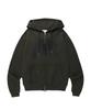 Thevinylhouse Graphic Hoodie Zip-Up Khaki