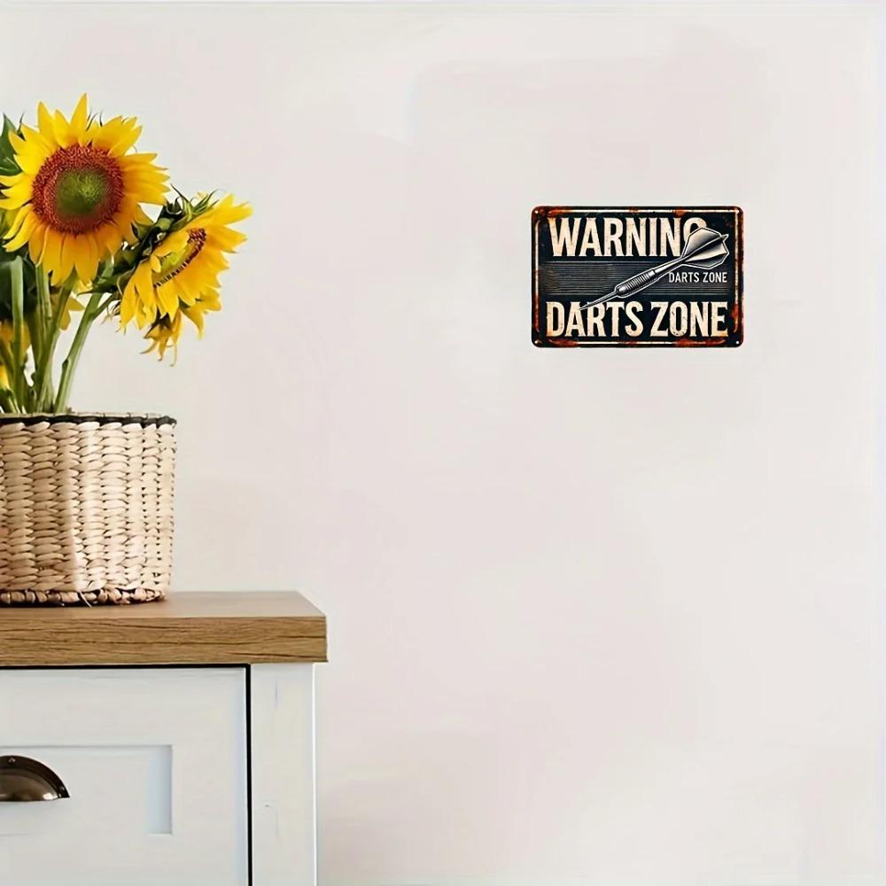 Vintage Dart Board Wall Sign for Home Bar Cafe Garage Multipurpose Mural