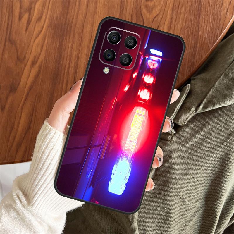 Police Cars Light At Night Case For Samsung Galaxy M14 M34 M54 M12 M32 M52 M15 M11 M13 M06 M16 M36 M56 M31 M53 M35 M55