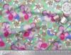 Soimoi Japan Crepe Satin Fabric Leaves & Plumeria Flower Decor Fabric Printed Metre 42 Inch
