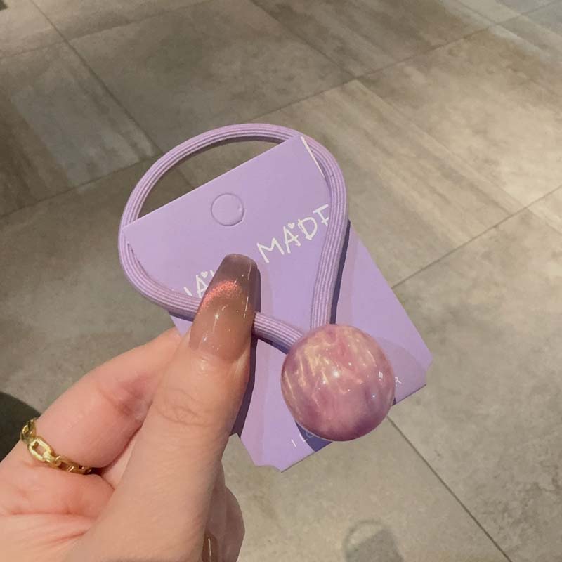 Fashion Colorful Ball Hair Rope for Women Girls Sweet Cute High Ponytail Elastic Acetate Hair Rope Hairbands Hair Accessories