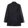Winter 2025 Women's Double-Breasted Metallic Thread Suit Jacket in European and American Style