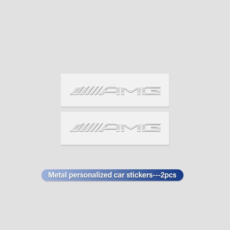 

2/4/8PCS Metal Car Emblem Logo Decorative Stickers Badge Decal For Mercedes Benz AMG C180 C300 W124 W176 W177 C200 C260 GLC CLE