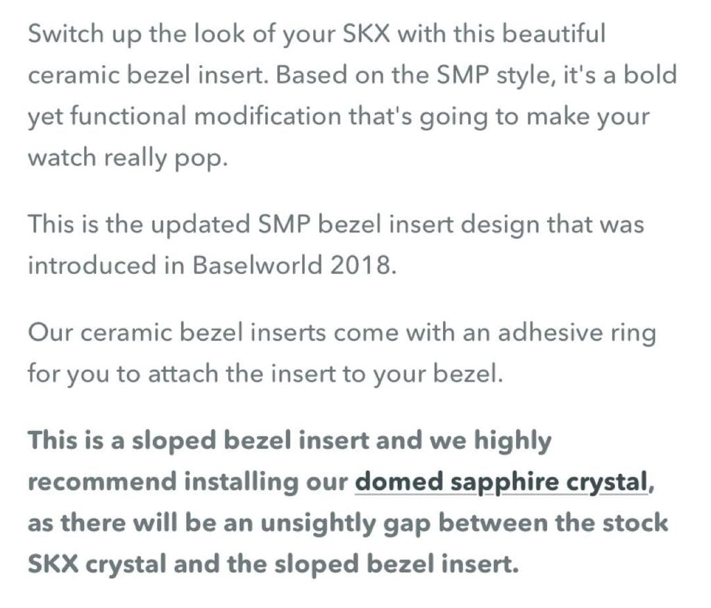 [USED] Bezel Insert SKX007/SRPD Ceramic Bezel Insert