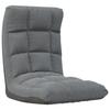 Floor Chair Foldable Light Grey Fabric