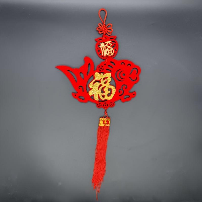 2pcs Chinese Style Small Pendant, Felt Pendant Hanging Fringe, Chinese New Year Supplies Pendant