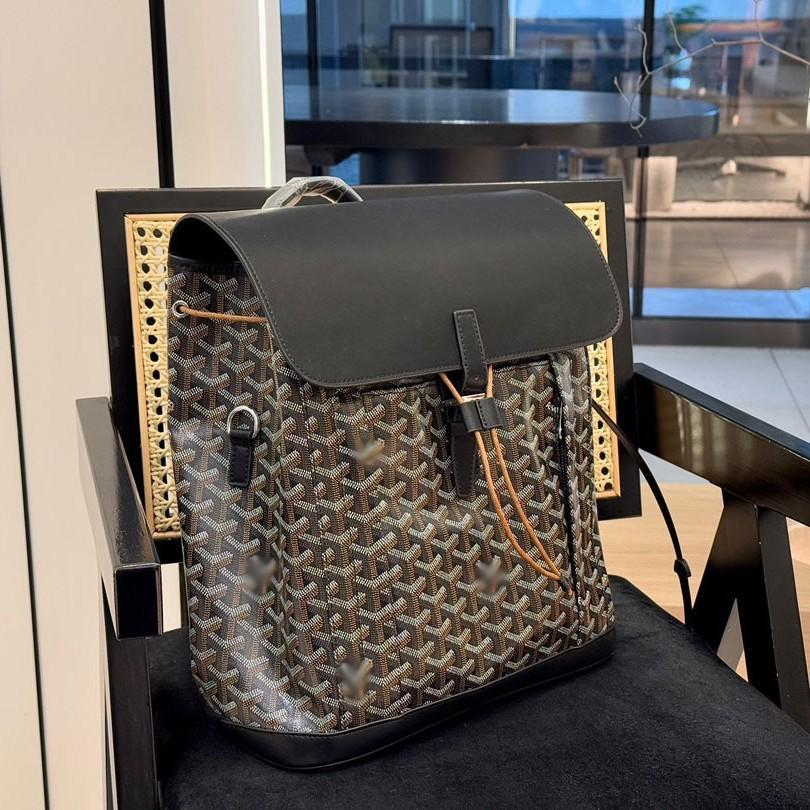 Rucksack mit großem Fassungsvermögen, Rucksack aus echtem Rindsleder für Arbeit & Reisen