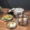 ZISHI 304 Stainless Steel Round Screw-Lid Lunch Box