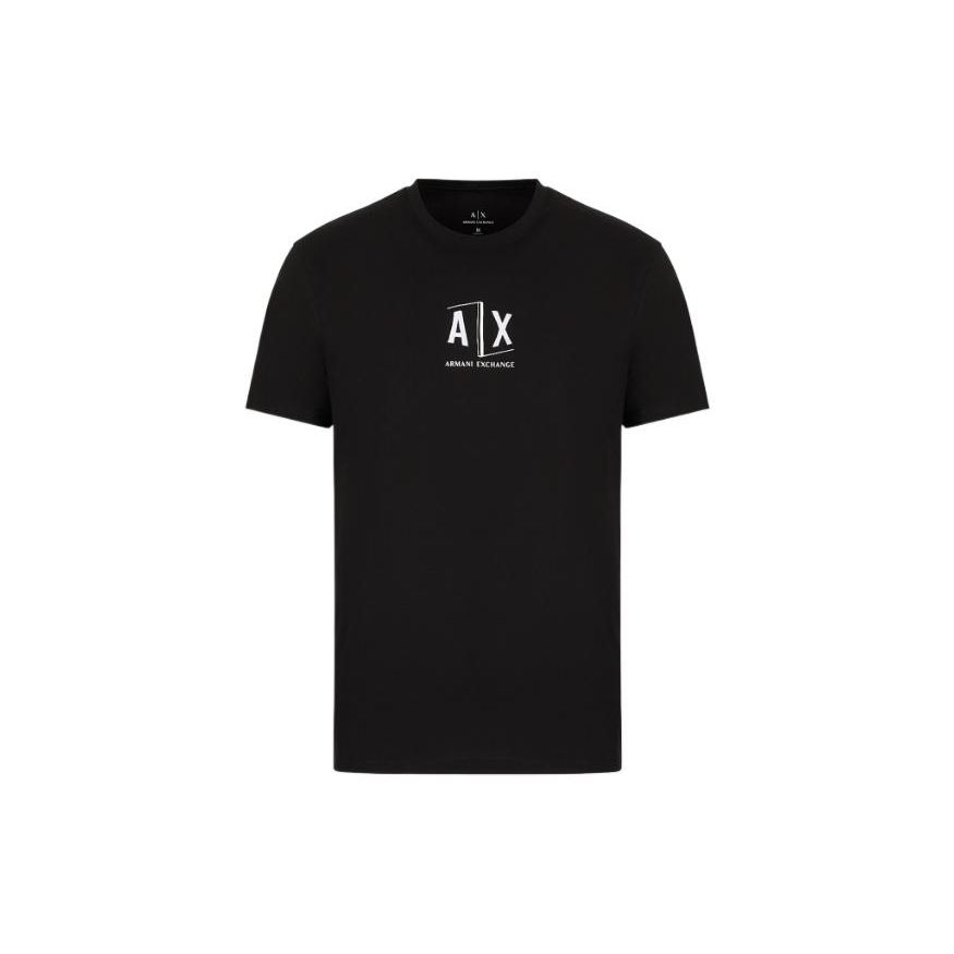 Emporio Armani Ss22 Logo Print Crew Neck Short Sleeve T-Shirt Men Tops Black 3LZTHJ-ZJ9AZ-1200 S