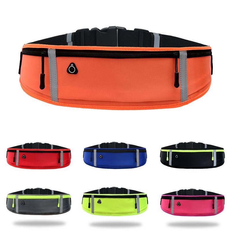 Waterproof Reflective Running Belt With Multi-pockets And Sealed Zipper For Sports