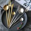 Minky Cutlery Cutlery Set Gold Stylish Tableware Stainless Steel Dinner Cutlery Set Knife Spoon Fork Set Steak Knife Table Knife Dessert Spoon Pasta