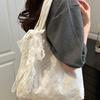 Tote Bag Lace Shoulder Bag Korean Style Large Capacity Bag Big Pouch Simple Canvas Handbag  Travel