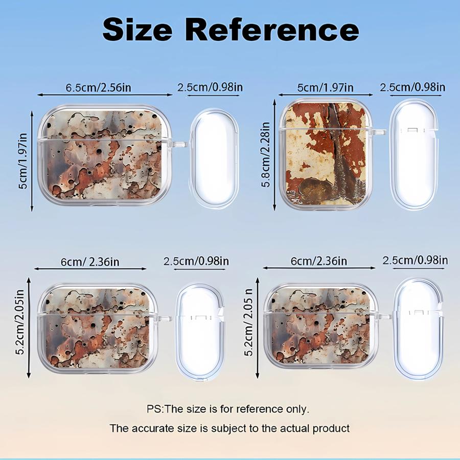 Fashion Rust Clear Earphone Cases Cover Case For Airpods 3 Pro3 4 Pro2 Pro 1 2
