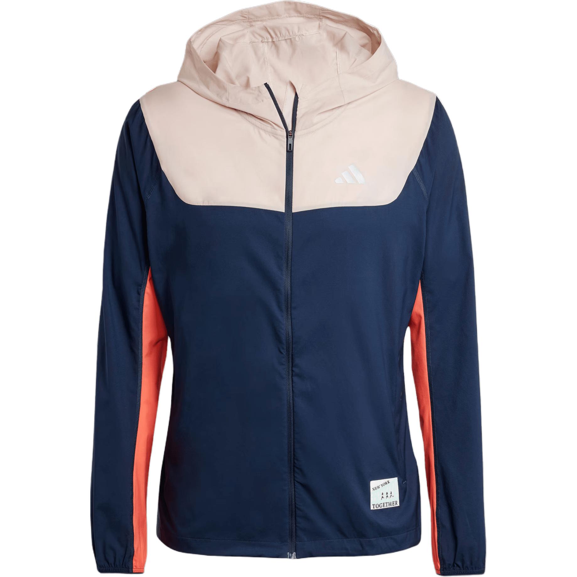 adidas Outdoor Color Block Slim Fit Hooded Jacket Navy Brown Red Men IW9233 M