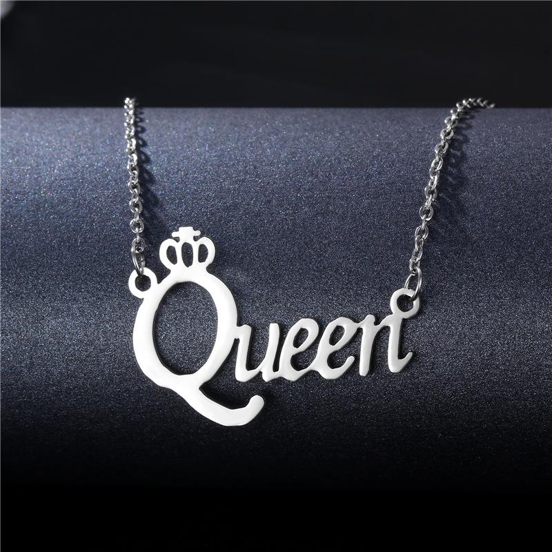 Personalized English Word Necklace Women's Initial Choker Fashion Jewelry Gift