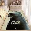 Area Rug, Fight Club 1999 Tyler Durden Smoke Minimal Beige Movie Poster, Living Room Decor, Non-Slip Mat