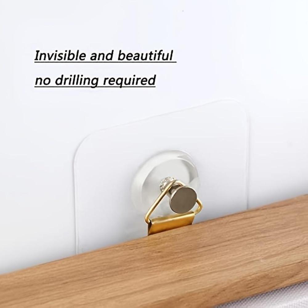 1PACK/10 Self-Adhesive Picture Hooks No Drilling Required for Photos and Posters - Strong Adhesive Hooks for Wall Decoration