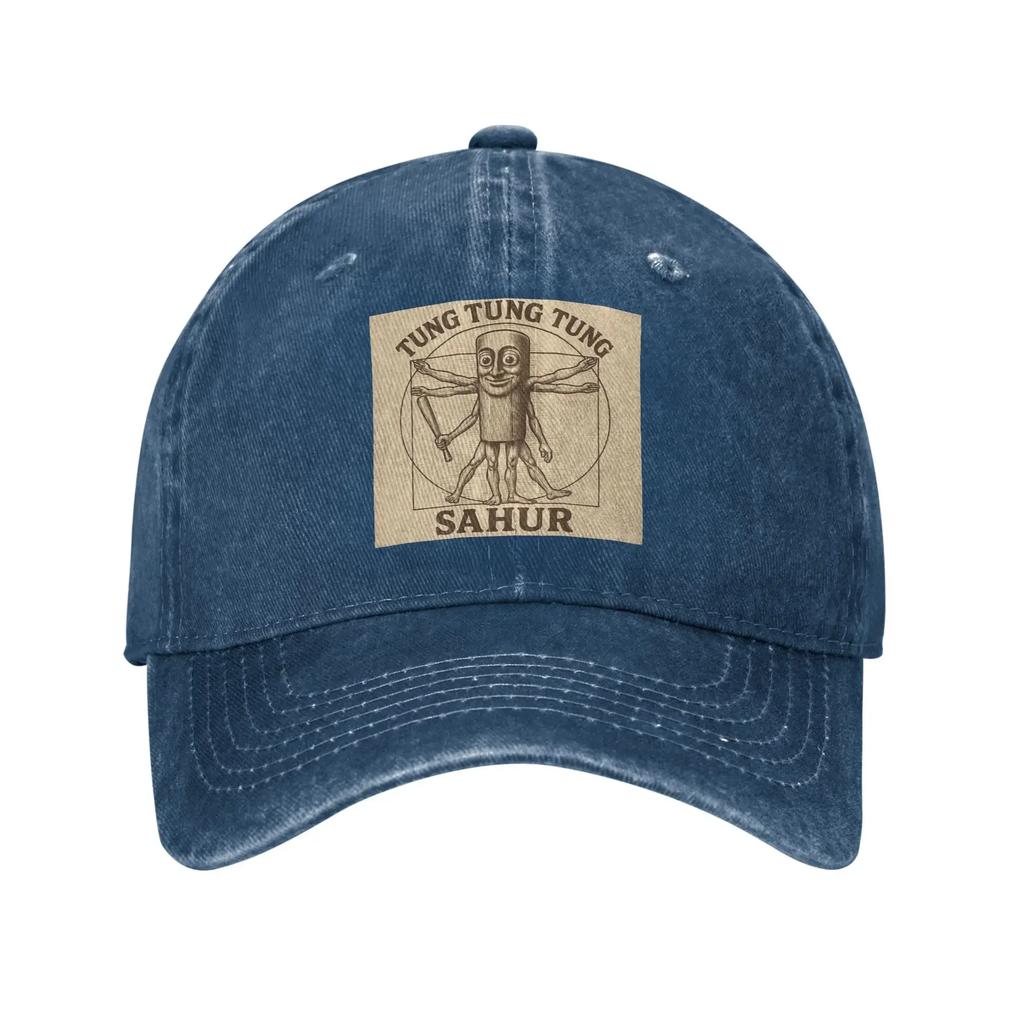 VITRUVIAN TUNG TUNG TUNG SAHUR Lässige Baseballkappe Für Paare Damen Sommer Outdoor Sport Truckerhut Modischer Snapback Hut