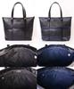 Morino Canvas x Waterproof Border Tote Bag Large Capacity Business Tote Genuine Leather Shoulder Bag Made in Japan [SEAL] 2-Way Men's MS-029NV