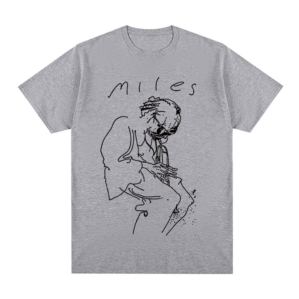 Miles Davis Vintage T-shirt Retro Music Jazz Concert Singer Art Cotton Men T shirt New Tee Tshirt Womens Tops