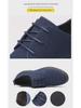 Men's Frosted Leather Lace-Up Casual Round Toe Shoes - Plus Size Available