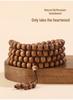 Men's Sandalwood Bracelet - Wenwan Buddhist 108 Barrel Beads Rosary with Milky Fragrance, Retro Design, Sink-Grade Quality.