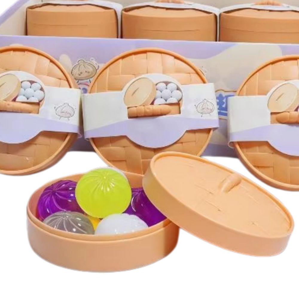 Cute Pinch Steamer Bun Toy Squeezable Sensory Toy Student Mini Dumplings Squishy Party Favors