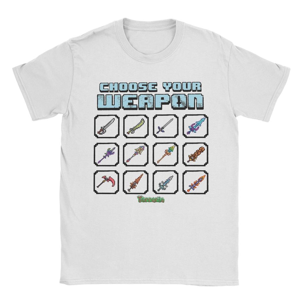 Terraria Christmas Pattern Pure Cotton T-Shirt For Man Summer  Streetwear T-Shirts O Neck Harajuku Tees Oversized Print Tops