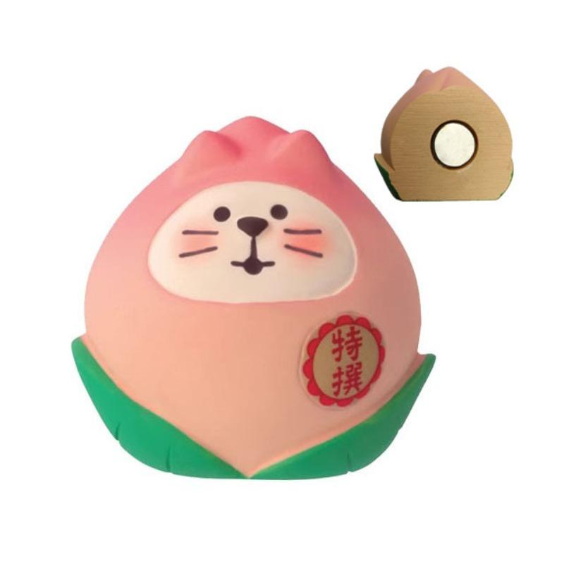 Japanese cat refrigerator sticker, grocery zakka cute bread coffee shop decoration gift miniature resin ornament