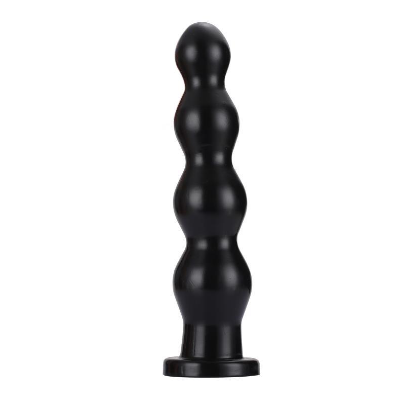 Posterior anal tamponade with large 4-bead anal dilation suction cup for male and female vestibular masturbation sticks