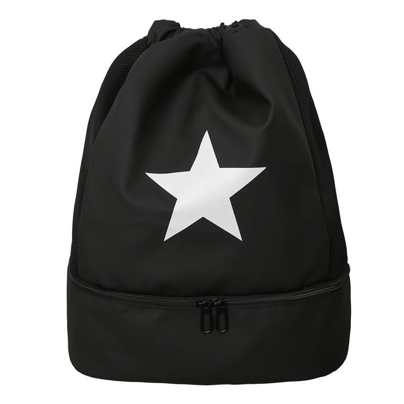 

Lightweight Travel Backpack 2024 New Style Beam Pocket Sports Fitness Bag Korean Large-capacity Drawstring Women чёрный