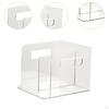 Clear Desktop Bookshelf Display Shelf Decorative Transparent File Organizer Tabletop Book Storage