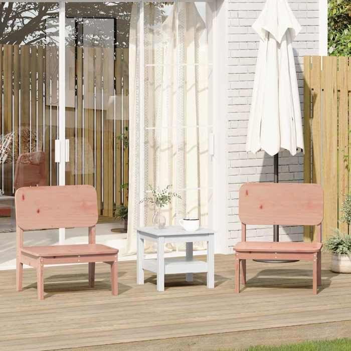 VidaXL Chaises de jardin lot de 2 60x52,5x72 cm bois massif de douglas, siège de jardin, chaise d'extérieur, chaise de 859325