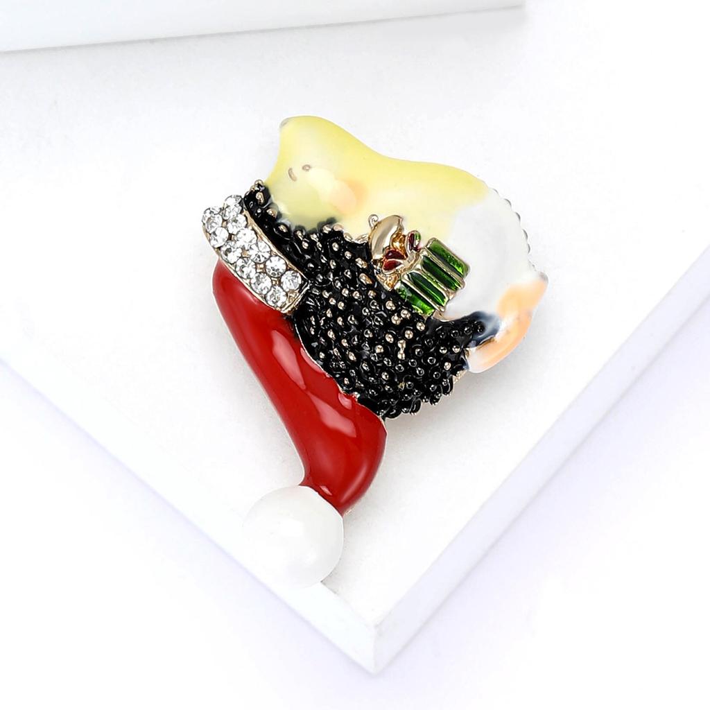 Söt legering Emalj Julhatt Igelkott Brosch Personlighet Mångsidig Herr- Och Damkläder Corsage Prydnad Nål